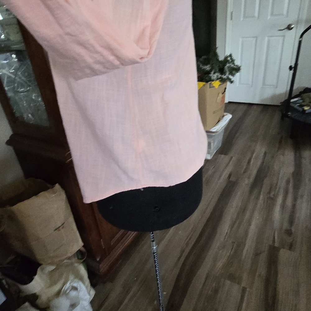 Light Pink Button-Up Blouse - Picture 4 of 6
